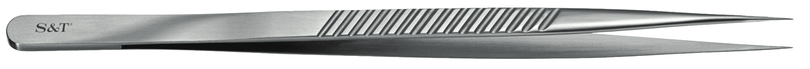 S&T Forceps 18cm JF-3-18P Flat Handle 0.3mm Straight Plateau Tips