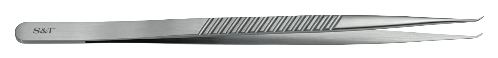 S&T Forceps By Banis 18cm JFAL-3-18 B Flat Handle 0.3mm Angulated 40 Degree Tip