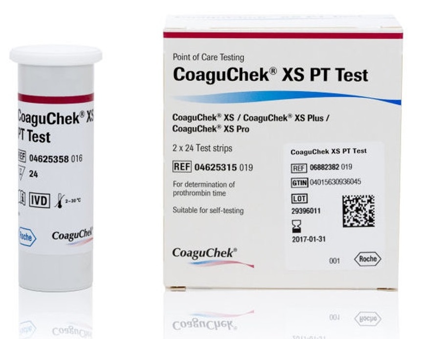 CoaguChek XS PT Test Strip for XS Plus/Pro Meter Packet of 48