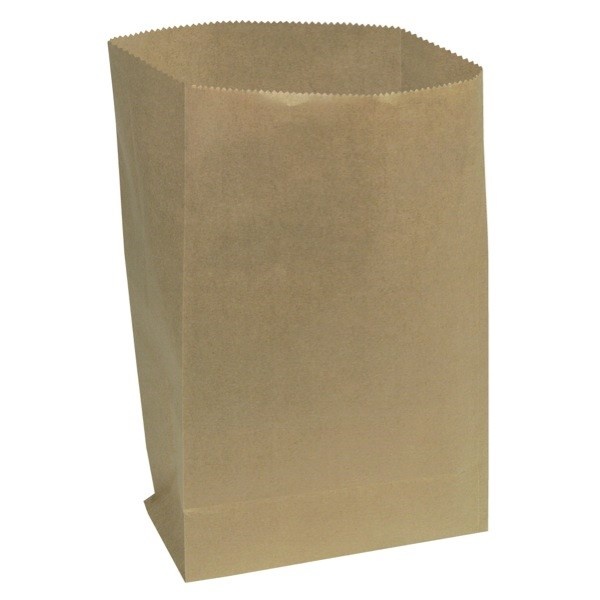 Paper Bag Brown Light Duty Block Bottom #4 - 127mm x 77mm x 240mm