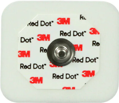 3M Red Dot Monitoring Electrode with Foam Backing and Sticky Gel