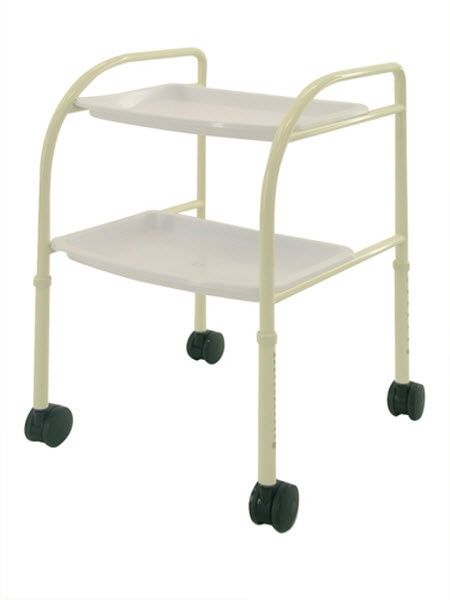 Trolley Chevron with two plastic trays 4 castor