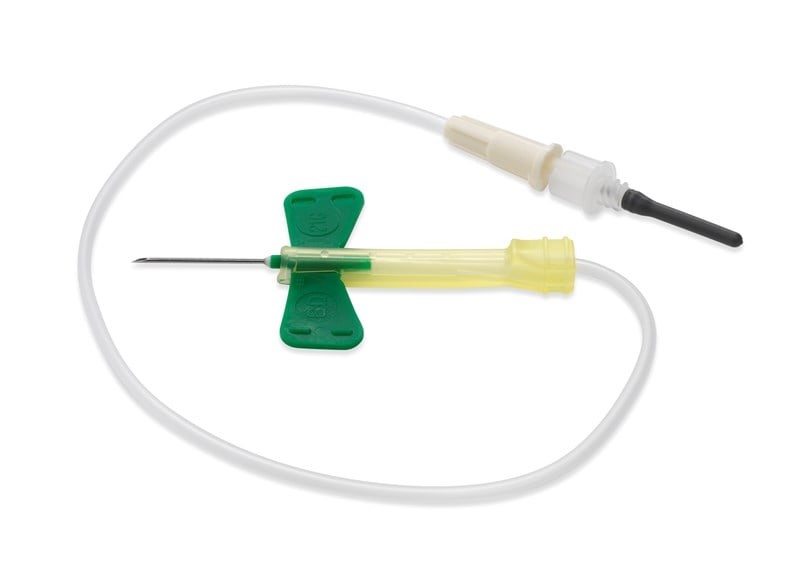 BD Vacutainer Safety-Lok Blood Collection Set 12inch tubing with L/L 21g x .75in (Green)