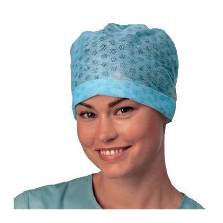Molnlycke Barrier Surgical Cap Extra Comfort Chic Style Blue