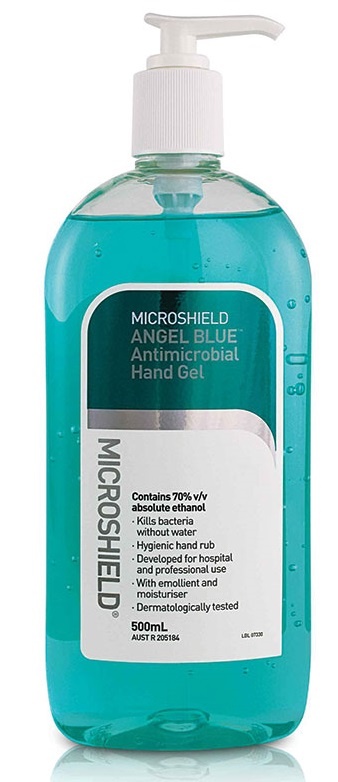 Microshield Angel Blue Antimicrobial Hand Gel 500ml
