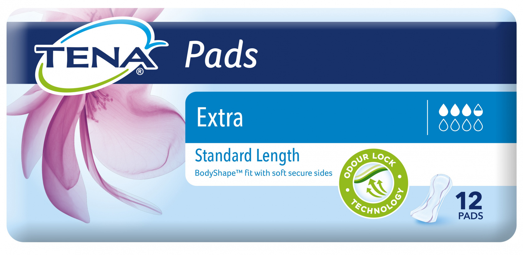 TENA Pads Extra Standard Length 12s