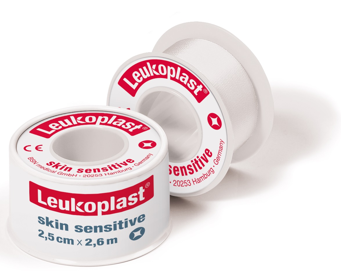 Leukoplast Skin Sensitive Tape with Antimicrobal Snap Spool 2.5cm x 2.6M