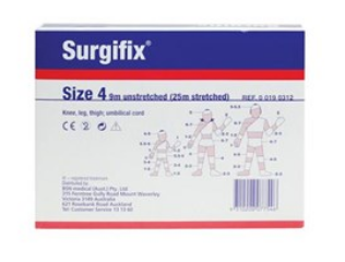 Surgifix Elastic Tubular Net Size 4 - 28mm x 9m Brown