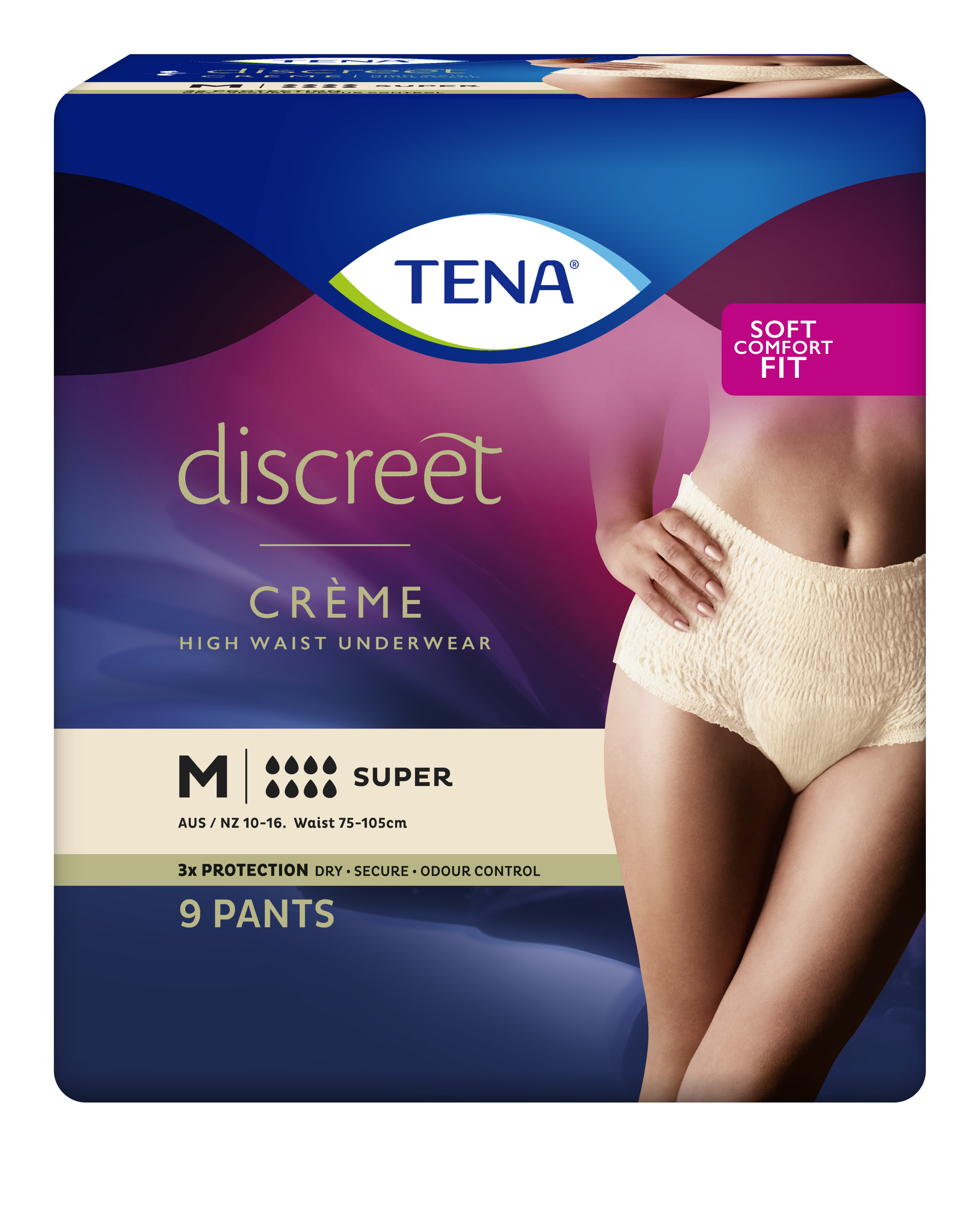 TENA Pants Women Discreet Creme Medium