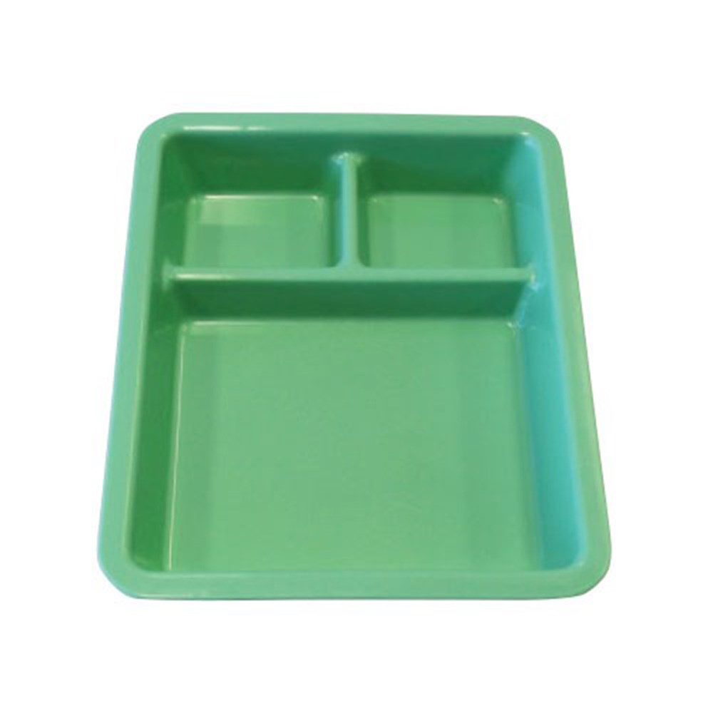 Autoplas Autoclavable Dressing Tray 3 Compartments Green 205mm x 165mm