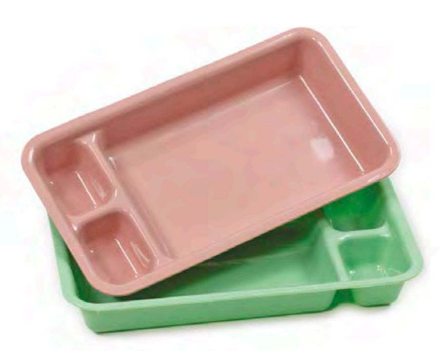 Autoplas Autoclavable Dressing Tray 3 Compartments Green 270mm x 150mm