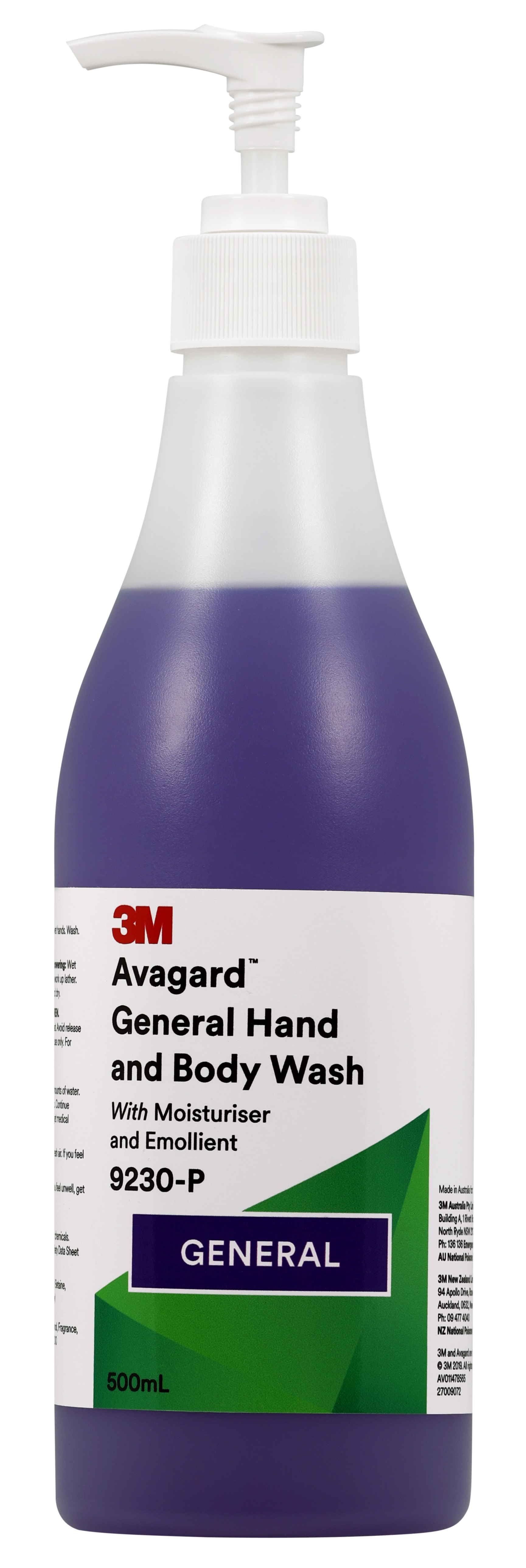 3m Avagard General Hand & Body Wash 500mls