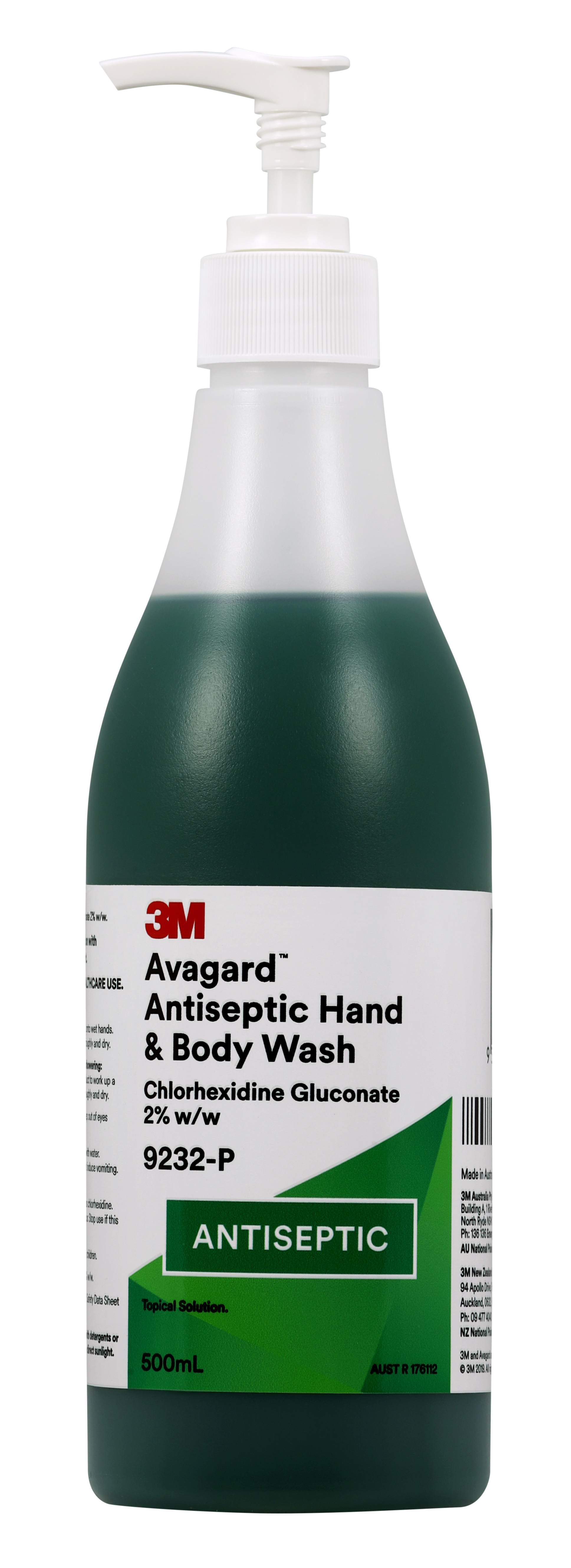 3M Avagard Chlorhexidine 2%  Hand & Body Wash (INDENT ITEM)