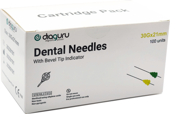 Diaguru Dental Needle 30g x 21mm Long