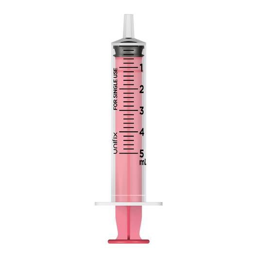 Unifix Syringe Luer Slip RED 5ml
