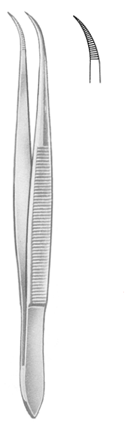 Nopa Forcep Splinter Serrated Curved 12.5cm
