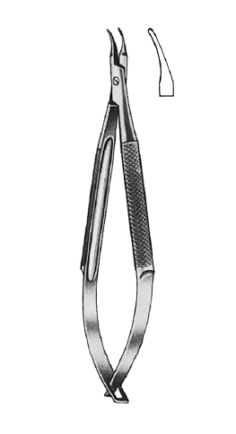 Nopa Barraquer Micro Needle Holder Curved 13cm