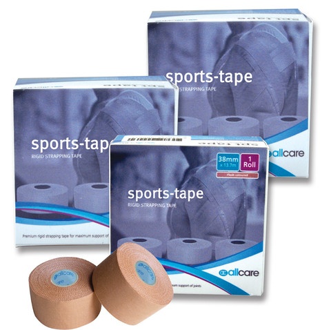 Allcare Sports Strapping Tape Rigid Flesh 38mm x 13.7m -  Box 30 Rolls