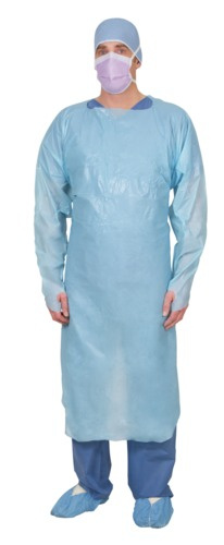 Apron PE with Full Sleeves and Thumb Hook Universal Blue