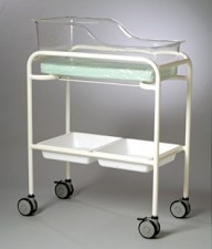 Single Bassinet Trolley Fixed height Capsule and trays