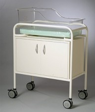Single Bassinet Trolley Fixed height Capsule and Cabinet