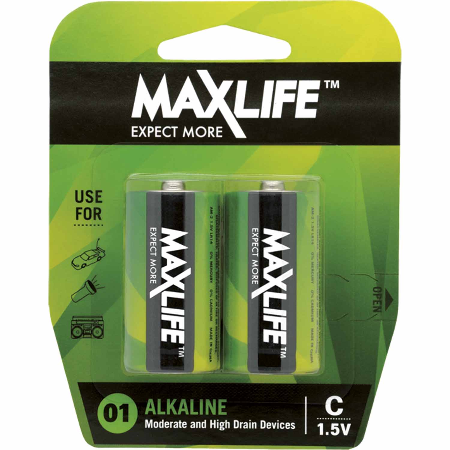 Battery Maxlife C card of 2