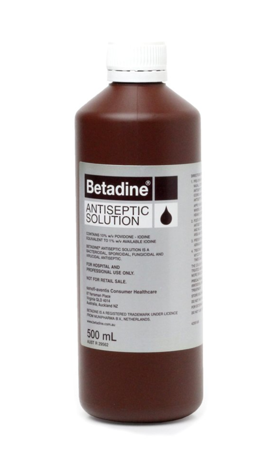 Betadine Antiseptic Solution Hospital 10% - 500mls