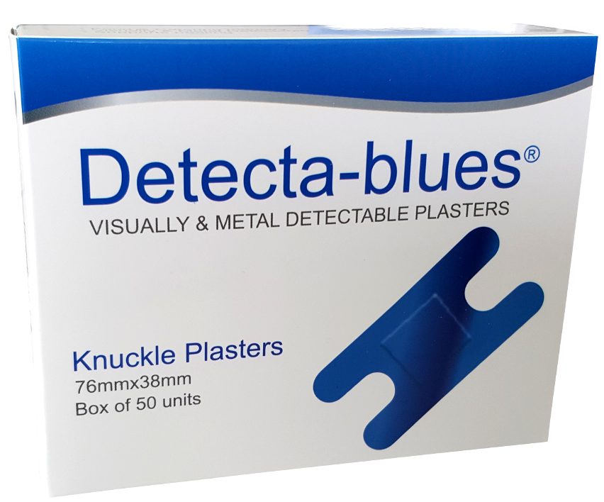Detecta-Blues BLUE Plaster Metal Detectable Waterproof Large Knuckle