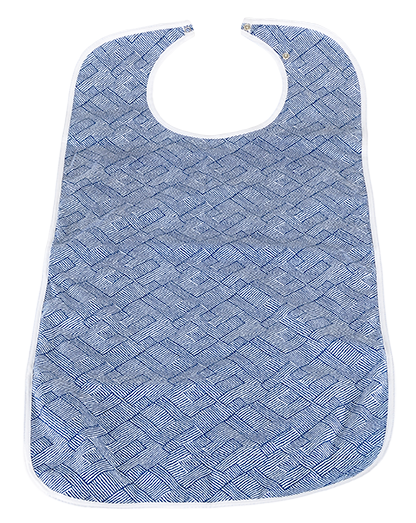 Brolly Large Adult Bib Waterproof & Absorbant Blue Geometric