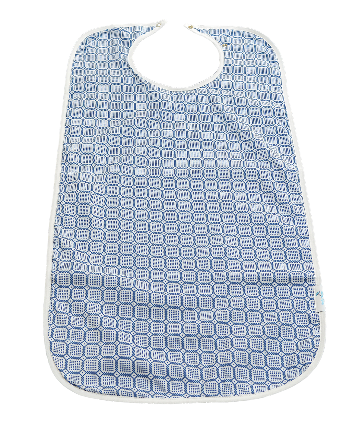 Brolly Large Adult Bib Waterproof & Absorbant Blue Squares