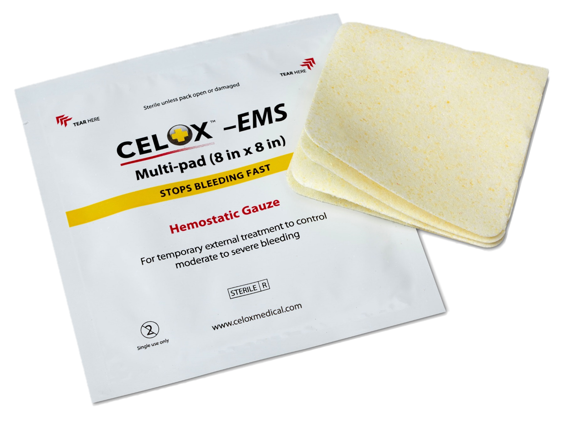 Celox EMS Gauze Pad - 20.32cm x 20.32cm