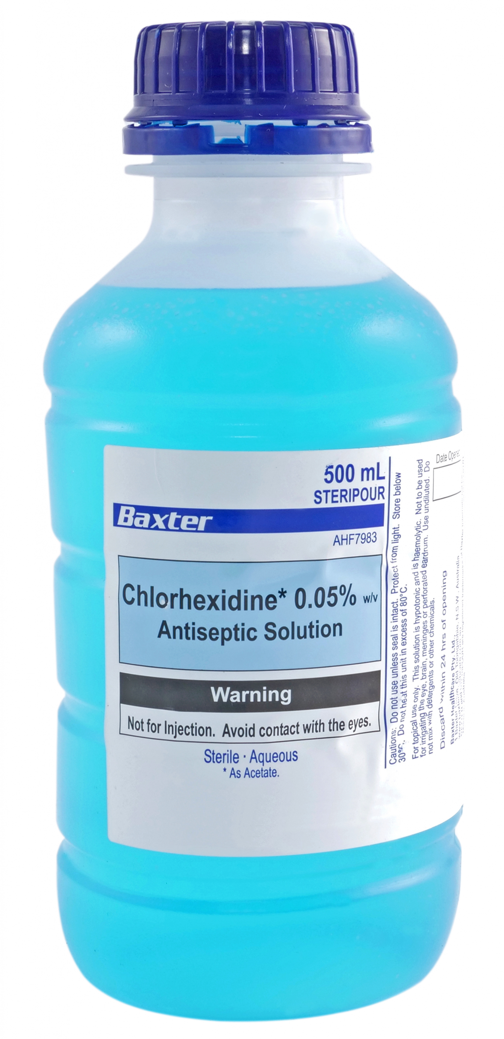 Chlorhexidine Acetate Steripour 0.05% 500ml (blue)