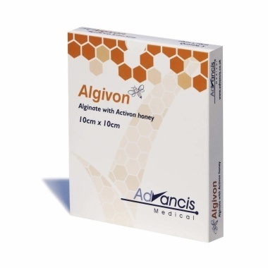 Algivon Alginate Dressing with Impregnated Honey 10cm x 10cm