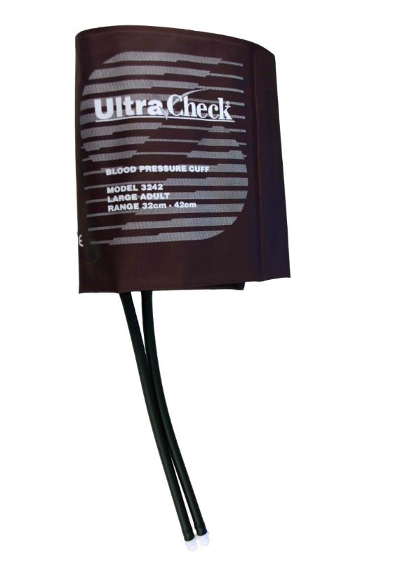 Ultra check BP One-Piece Cuff Blue 2 Tube LF Large Adult Long Arm Circumference 32 - 42cm