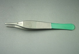 Defries Forcep Adson Toothed 1x2 STERILE 12.5cm Green Handle