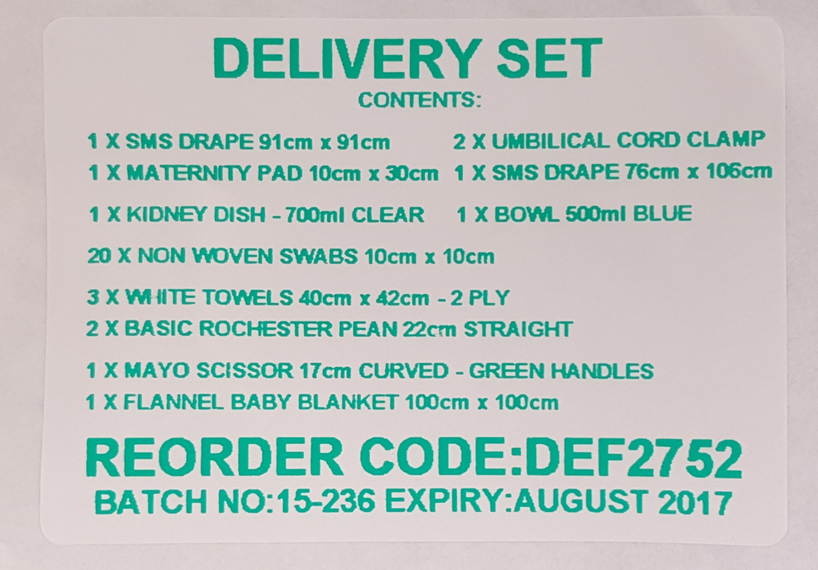 Delivery Set - Sterile