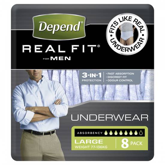Depend Real-fit Underwear Men Large 8