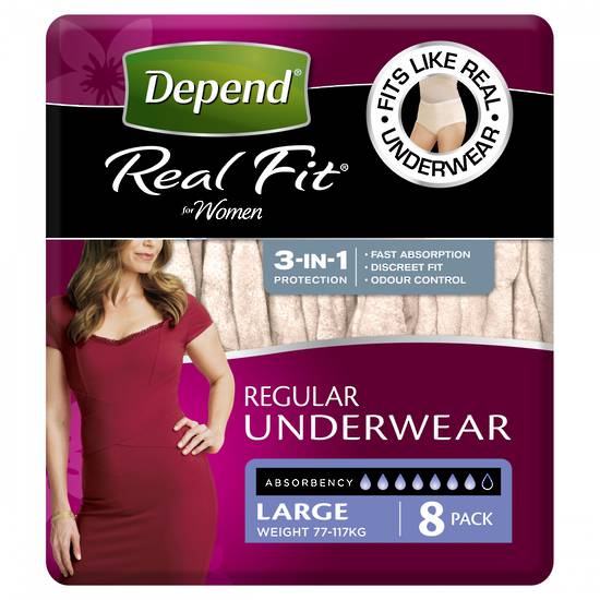 Depend Real-fit Underwear Women Large 8