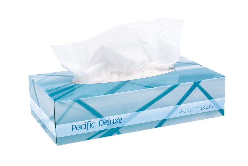 Facial Tissues Pacific Deluxe 2ply Pack 100 -  Single Pack