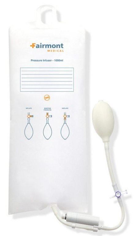 Fairmont Bag Pressure Infuser 1000ml with Inflating Bulb and Indicator