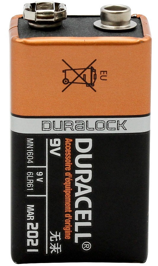 Battery Duracell 9V card of 1