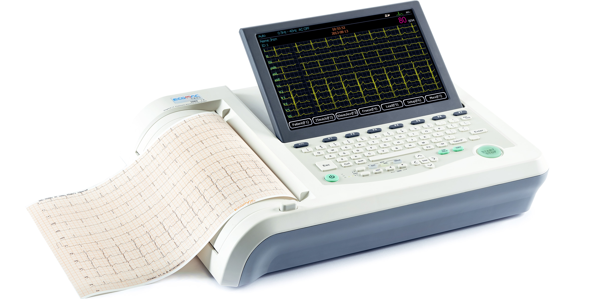 ECGMAC 12-channel ECG with 10inch display and Thermal Printer