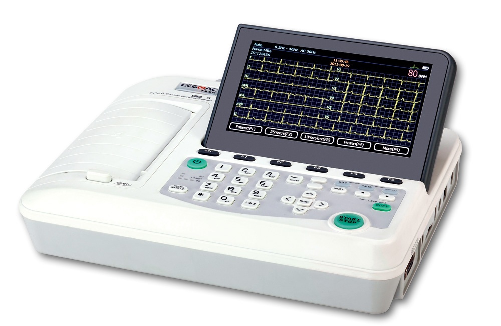 ECGMAC 6-channel ECG with 7inch display and Thermal Printer