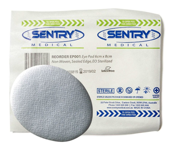 Sentry Eye Pad Sterile 6cm x 8cm