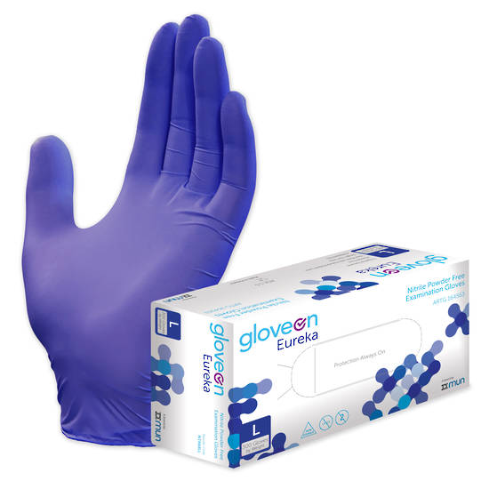 GloveOn Eureka Nitrile Exam Gloves Powder Free Box of 300 Large