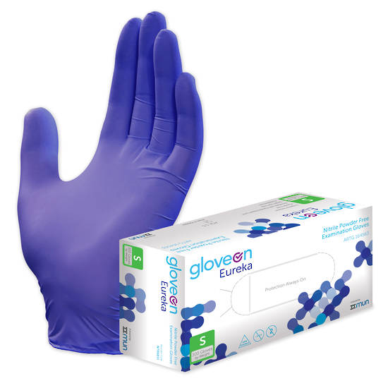 GloveOn Eureka Nitrile Exam Gloves Powder Free Box of 300 Small