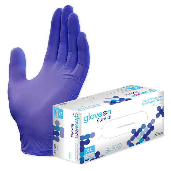 GloveOn Eureka Nitrile Exam Gloves Powder Free Box of 270 X-Large