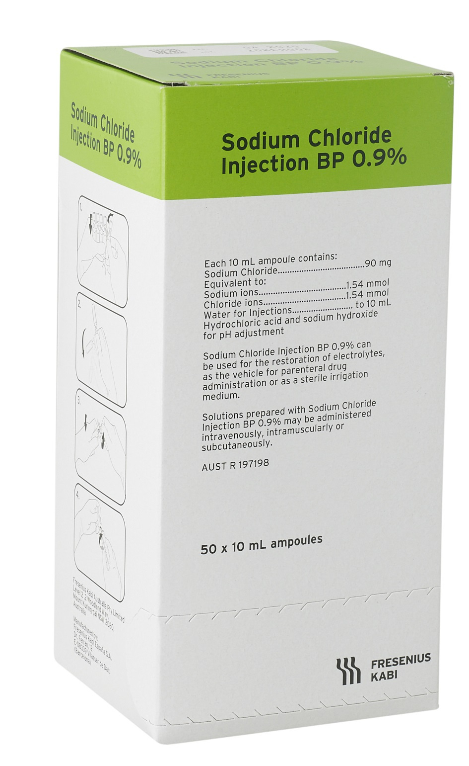 Fresenius Kabi Sodium Chloride 0.9% Injection 10ml - Box 50