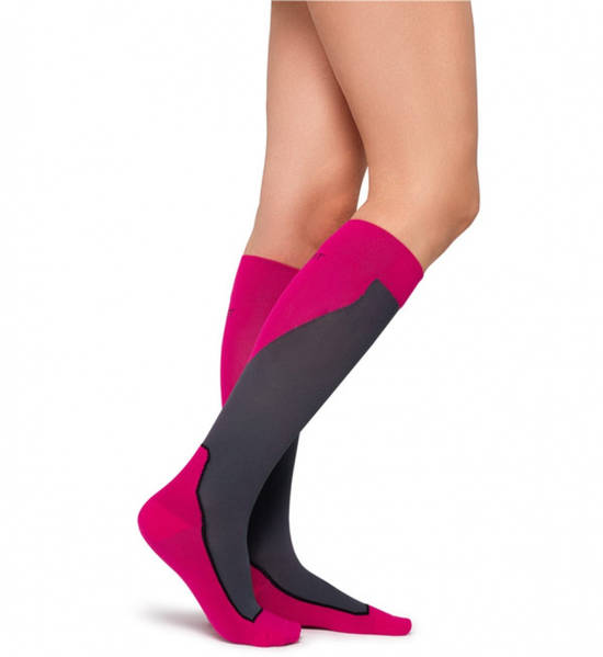 Jobst Sports Socks Pink Knee High 15 -20mmHg Medium