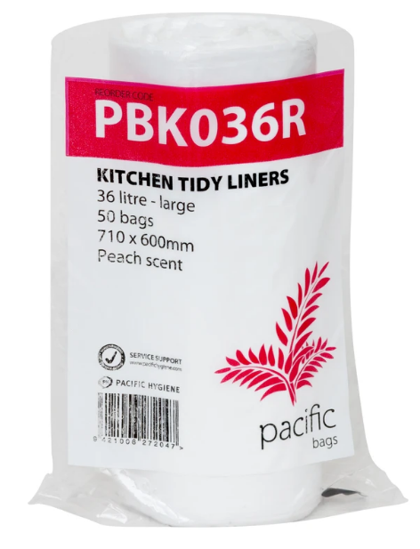 Pacific Kitchen Tidy bag Liners 36L Roll 710 x 600mm